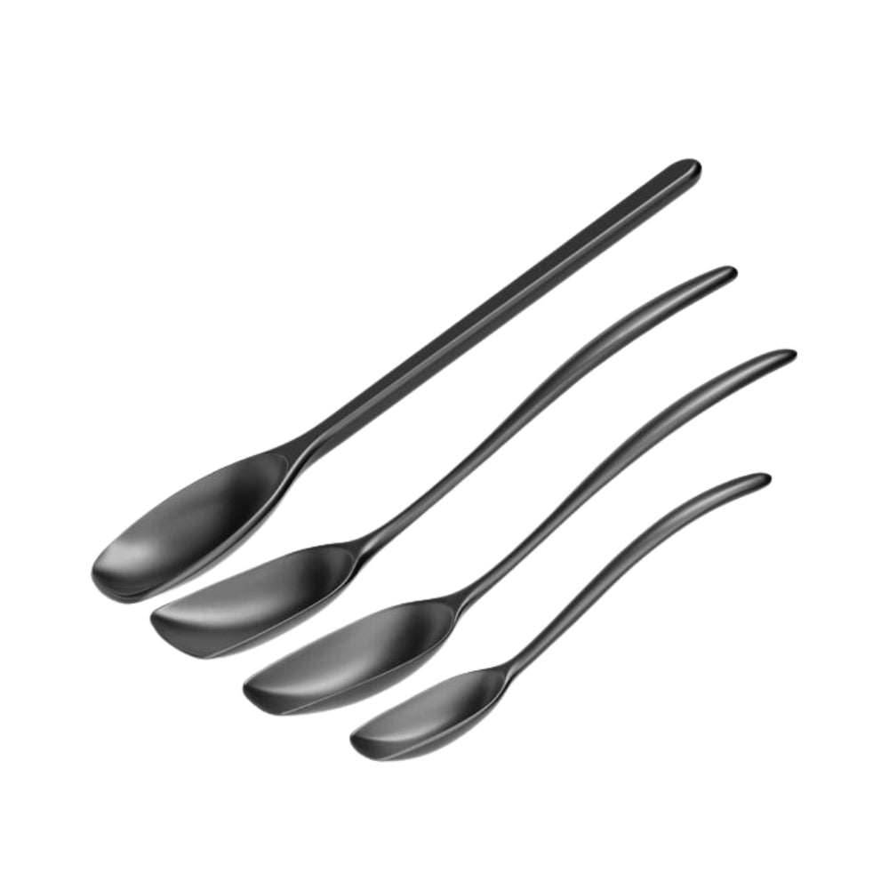 Grydeskesæt, sort - 4 stk.